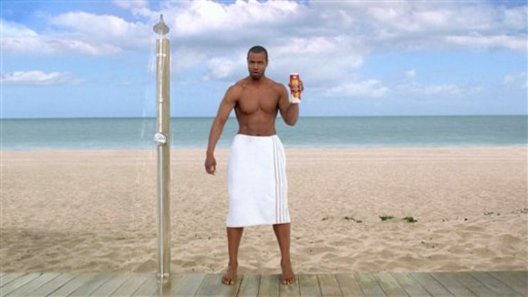 This video grab from an Old Spice advertisement provided by Procter & Gamble Co., shows ex-football player Isaiah Mustafa.